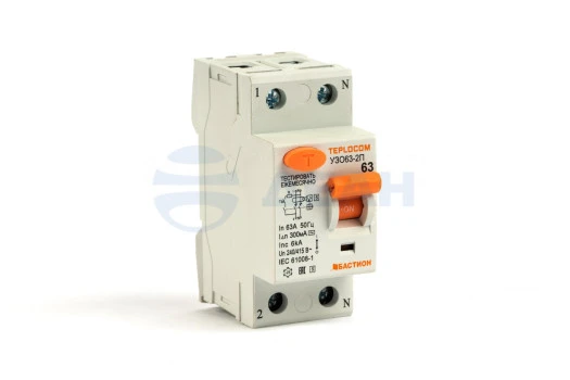 TEPLOCOM УЗО63S/300-2П 63А ТИП АС 240/415В Бастион Выключатель дифференциальный