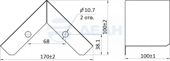 К-06 (нержавейка Ех) 170х100х100 Магнито-Контакт Козырек