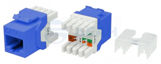 KJ8-8P8C-C6-180-BL Hyperline Вставка Keystone Jack
