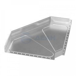                         Угол горизонтальный 90 градусов Стандарт INOX (AISI 304) 600х100 (PR16.3514) (Промрукав)
						