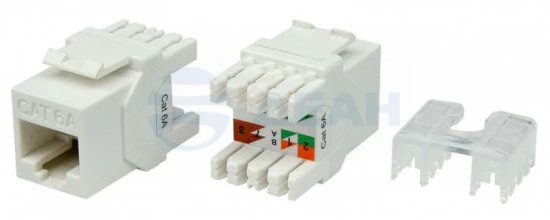 KJ8-8P8C-C6A-180-WH Hyperline Вставка Keystone Jack