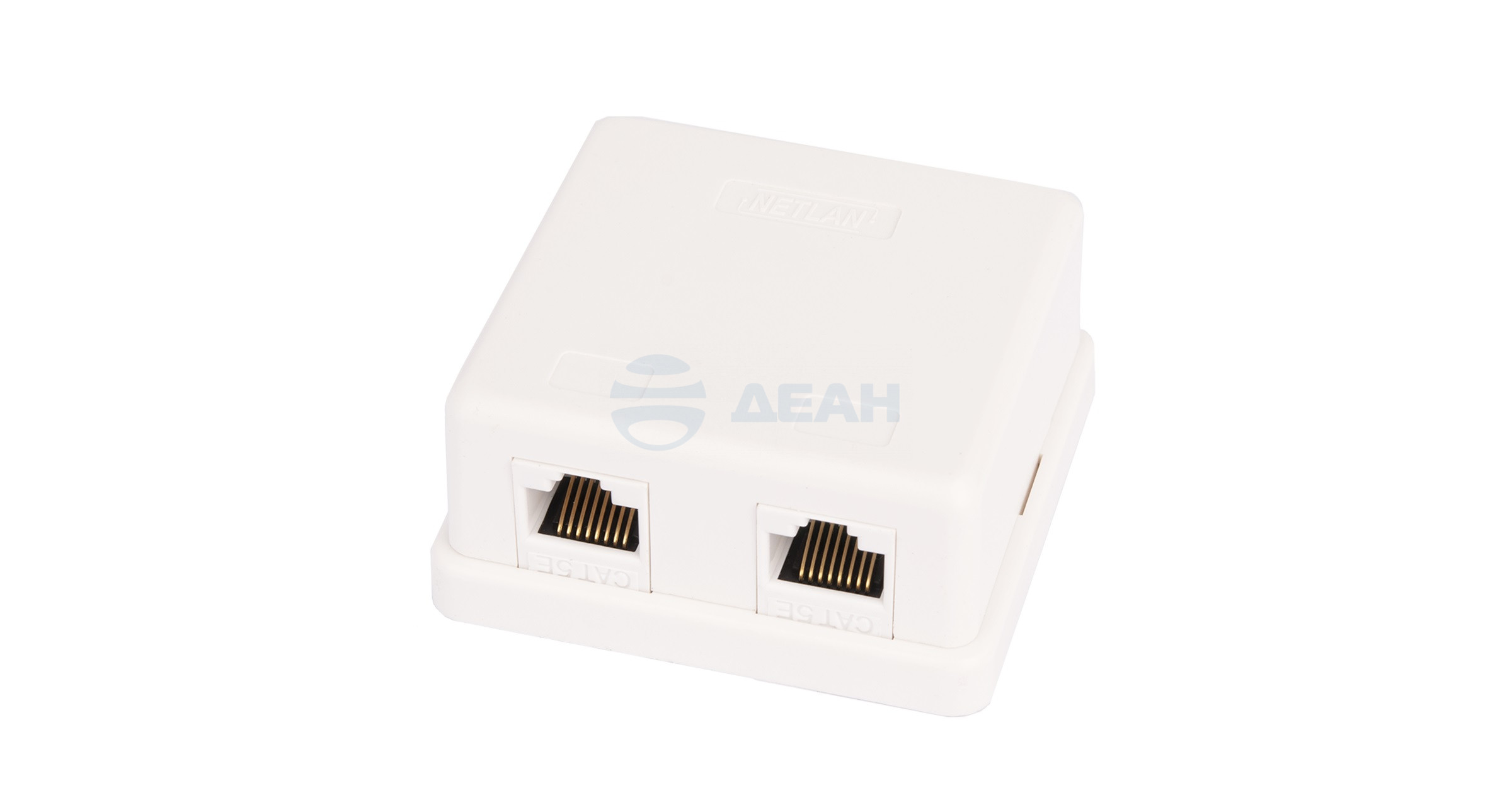           
Розетка компьютерная двухместная (EC-UWO-2-UD2-WT-10)  (NETLAN) 