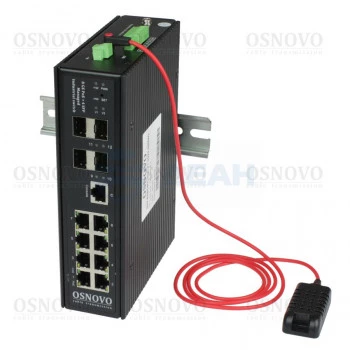 SW-80804/ILS(port 90W,300W) OSNOVO Коммутатор управляемый с PoE промышленный