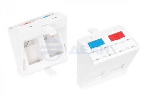 Вставка (NMC-PM2P-AF-WT) NIKOMAX Вставка для модуля Keystone Jack