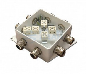                         Коробка монтажная КМ-О (10к*10,0)-IP66-120х120, пять вводов  (Гефест) 
						