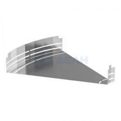                         Угол горизонтальный изменяемый 0-45 градусов Стандарт INOX (AISI 304) 600х100 (PR16.3604) (Промрукав)
						