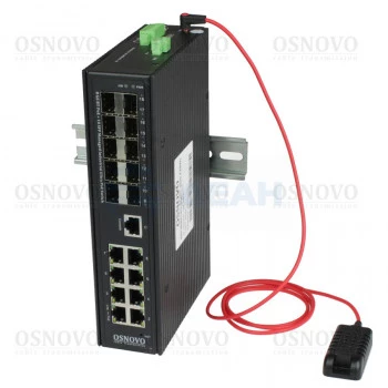 SW-808010/ILS(port 90W,720W) OSNOVO Коммутатор управляемый с PoE промышленный