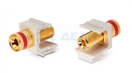 KJ1-BP/RD-HG-WH Hyperline Вставка Keystone Jack