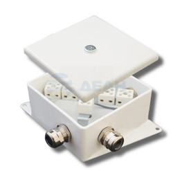                         Коробка монтажная КМ-О (6к*6,0)-IP66-120х120, пять вводов  (Гефест) 
						