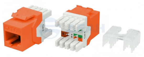 KJ8-8P8C-C6-180-OR Hyperline Вставка Keystone Jack