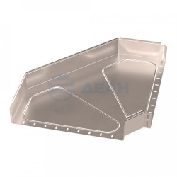                         Угол горизонтальный 90 градусов Стандарт INOX (AISI 409) 500х100 (PR16.3571)  (Промрукав) 
						