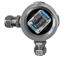                         Устройство коммутационное взрывозащищенное УК-ВК-Ех-24 АЯКС У, с двумя кабельными вводами Ех МКВМ 20 (тип штуцера К, КМ, В или Т) (Магнито-Контакт)
						