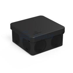                         Коробка распределительная 60-0210-9005м для прямого монтажа двухкомпонентная безгалогенная (HF) черная 80х80х40 (8шт/уп) (60-0210-9005м) (Промрукав)
						