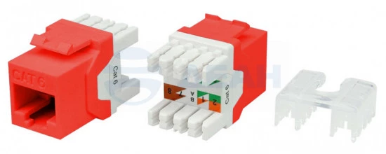 KJ8-8P8C-C6-180-RD Hyperline Вставка Keystone Jack