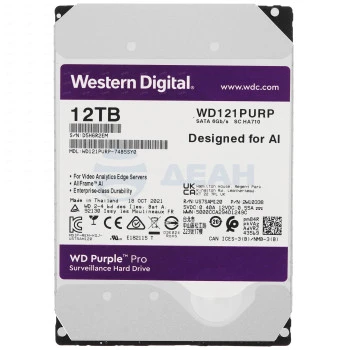 WD121PURP (12 ТБ) Purple Pro Western Digital Жесткий диск HDD