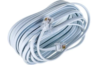 Телефонный шнур, удлинитель RJ-11(6P-4C), длина 5 метров, белый (18-3051)  (REXANT)
