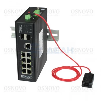 SW-80802/ILS(port 90W,300W) OSNOVO Коммутатор управляемый с PoE промышленный