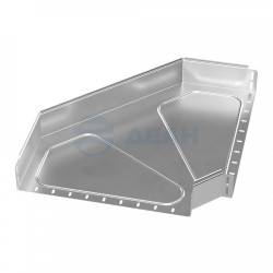                         Угол горизонтальный 90 градусов Стандарт INOX (AISI 304) 500х100 (PR16.3511) (Промрукав)
						