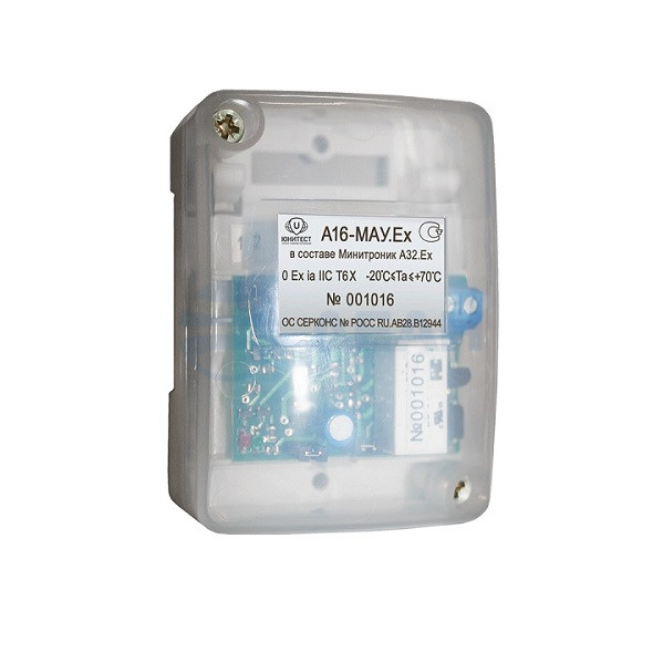           
Модуль адресный управляющий взрывозащищенный А16-МАУ.Ex  (Юнитест) 