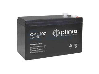 Аккумулятор OP 1207 (АКБ 12-7) Optimus АКБ