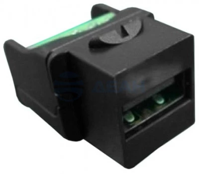 KJ1-USB-A2-SCRW-BK Hyperline Вставка Keystone Jack