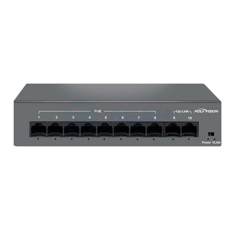 PND-08P-2M (96W) Polyvision Коммутатор неуправляемый с PoE