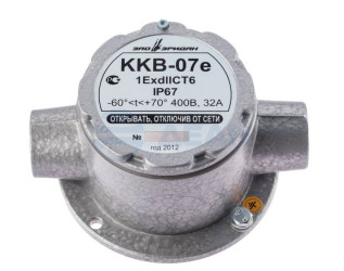                         Коробка коммутационная взрывозащищенная ККВ-07е-Ех-А-Р1-П-БК1, ШТ1/2"+ШТ1/2"  (Эридан) 
						