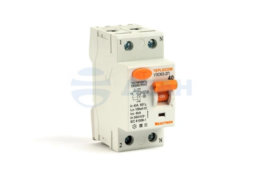 TEPLOCOM УЗО63S/100-2П 40А ТИП АС 240/415В Бастион Выключатель дифференциальный